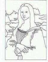 Coloring Pages Famous Artwork Paintings Artist Printable Da Color Lisa Kids Mona If Ever Need Leonardo Vinci Bacon Artists Getcolorings sketch template