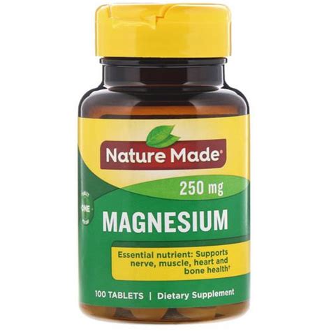 Nature Made Magnesium 250 Mg 100 Tablets