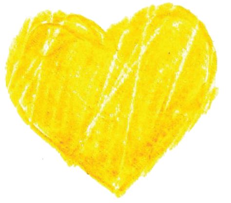 yellow heart png pic png mart