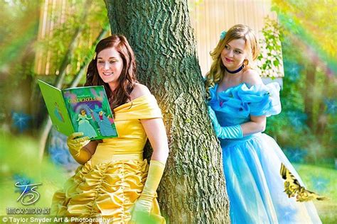 a fairytale romance lesbian couple get dressed up as