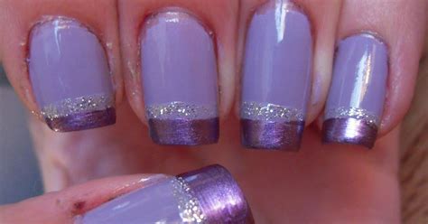 nail art purple french buzz nail