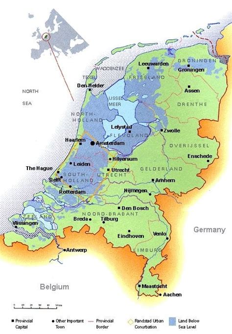 Parts Of The Netherlands Below Sea Level [500 X 719