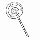 Lollipop Coloring Pages Colouring Kids Printable Sheet Food sketch template