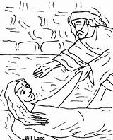 Coloring Jesus Sabbath Heals Luke Mark sketch template