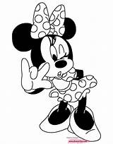 Minnie Mouse Coloring Pages Disney Printable Line Drawing Winking Drawings Book Getdrawings Disneyclips Funstuff sketch template