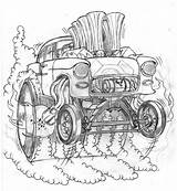 Chevy 55 Gasser Drawings Drawing Car Cars Coop Coloring Sketch Pencil Cartoon Pages Fink Rat Cartoons Magazine Tumblr Paintingvalley Illustration sketch template