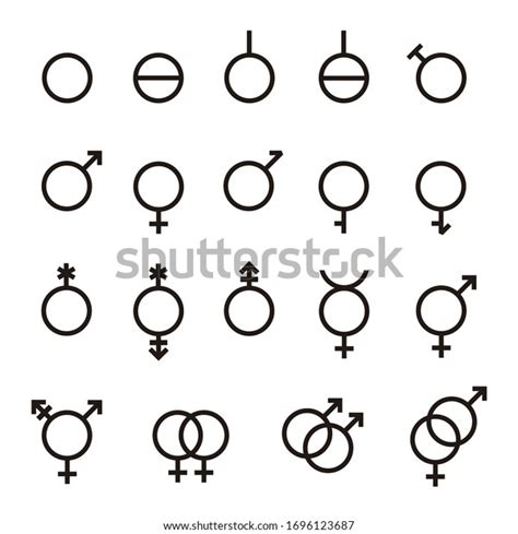 gender flat icons set sexual orientation stock vector royalty free