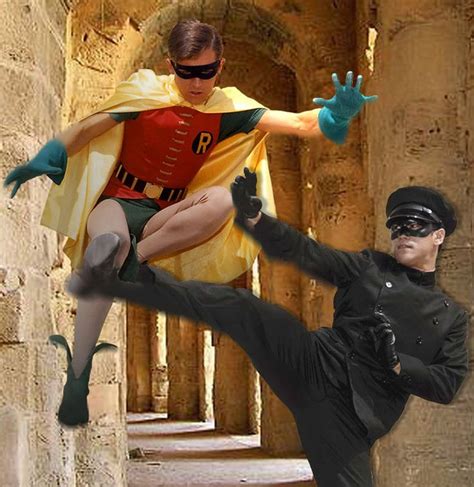 bruce lee as kato with robin from batman and robin