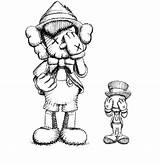 Kaws Bocetos Cricket Jiminy Pinocchio sketch template