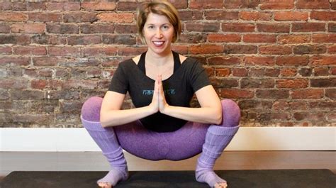 yogi squat   pains  sitting  day womans world