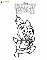 Muppet Baby Coloring Kermit Fozzie sketch template
