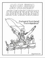 Independencia Proclamación Proclamacion Perú Julio sketch template
