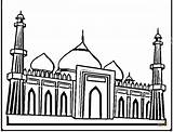 Coloring India Designlooter 86kb Mahal Taj sketch template