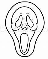 Scream Drawing Easy Drawings Mask Ghost Outline Draw Halloween Step Freddy Krueger Dibujo Horror Jason Myers Michael Clipartmag Voorhees Sketches sketch template