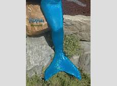 Mermaid Tail and Realistic Monofin Mediterranean Sea Blue Tail You Can