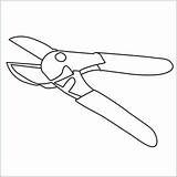 Pruning Shears Pruners sketch template