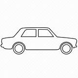Car Side Outline Basic Icon Line Coloring Vehicle Template Lada Clip Pages sketch template