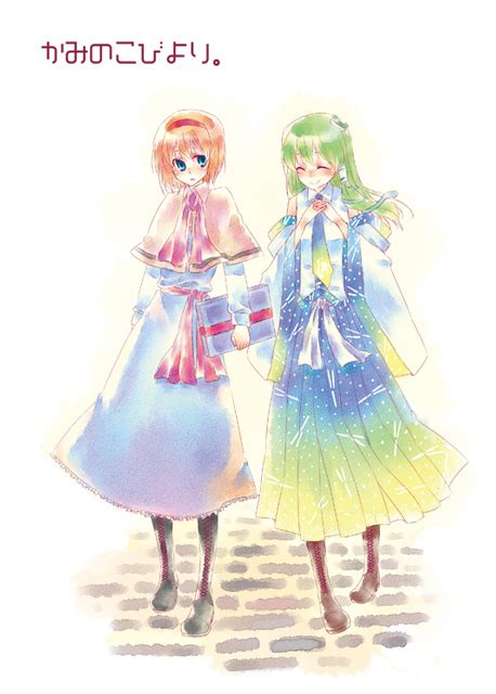 kochiya sanae and alice margatroid touhou drawn by tadano kagekichi