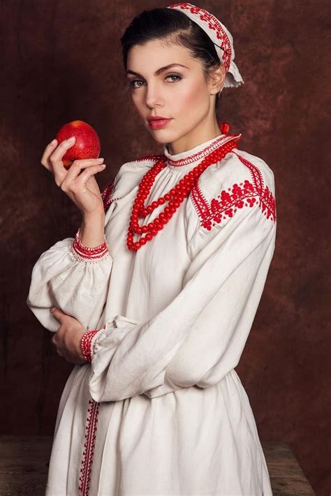 actress karolina gorczyca in regional costume from polish folk