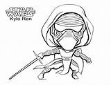 Ren Kylo Coloring Pages Chibi sketch template