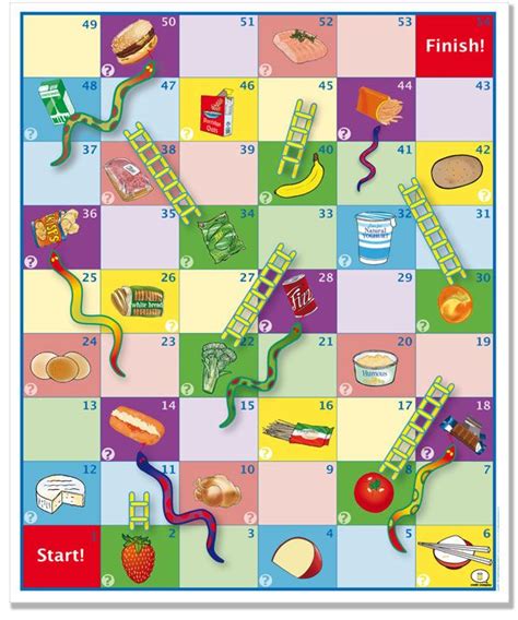 comic company healthy eating snakes ladders healthy schools