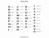 Morse Code International Print Itu Click sketch template