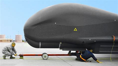 built  worlds largest drone rq  global hawk  action mq  images