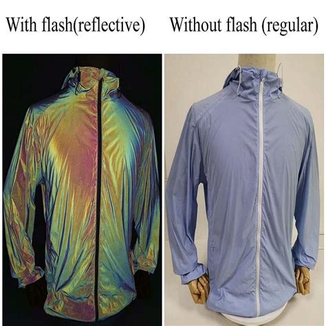 custom  rainbow elastic reflective fabric  cloth material oem service