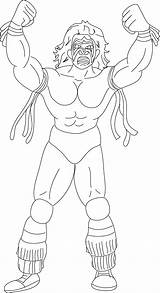 Wwe Warrior Wrestler Printable Kids sketch template