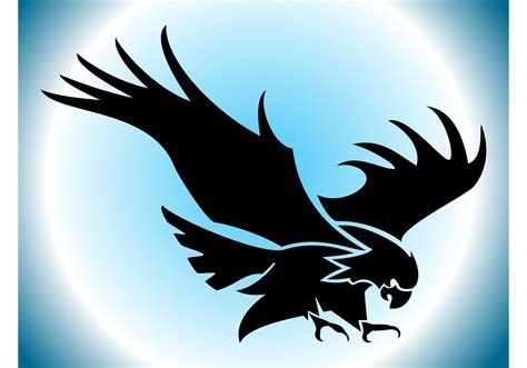 flying eagle silhouette   vector art stock graphics images
