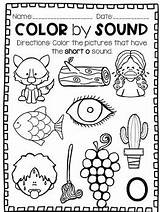 Vowel Short Coloring Worksheets Color Sound Practice Template sketch template