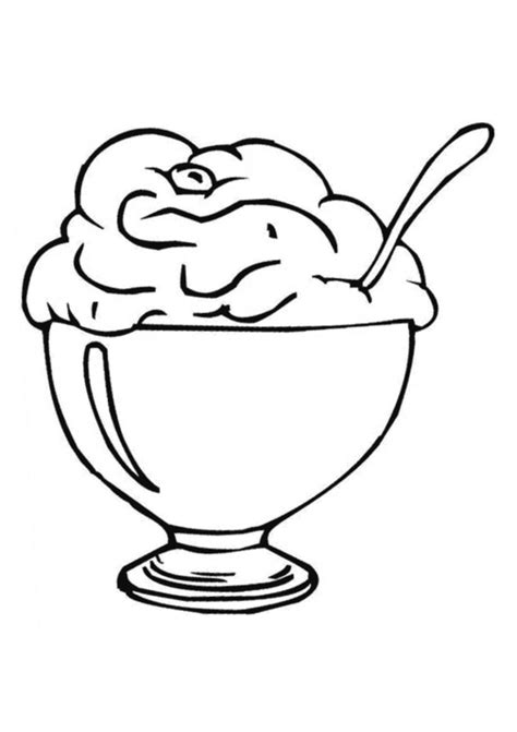 ice cream sundae coloring pages   ice cream sundae