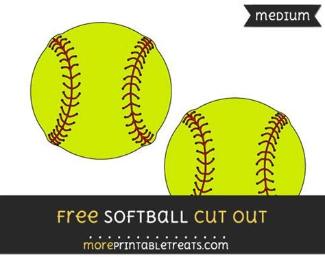 softball cut  medium size printable softball softball