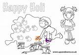 Holi sketch template