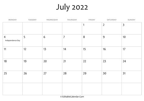 july  calendar  printable calendar templates july calendar vrogue