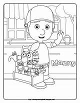Handy Manny Coloring Pages Mandy Disney Sheets Color Clipart Print Library Pirates sketch template