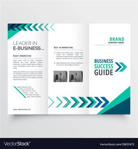 business tri fold brochure template design vector image