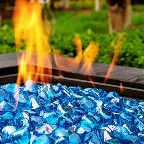 Chilli Cosmos Fire Glass Diamond 1 Inch Fire Pit Glass Rocks For