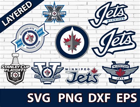 winnipeg jets logo bundle svg sport team logo hockey team etsy