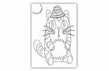 Cat Coloring Surprised Very Pages sketch template
