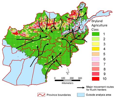 extensive livestock migration routes  shown  relation  priority