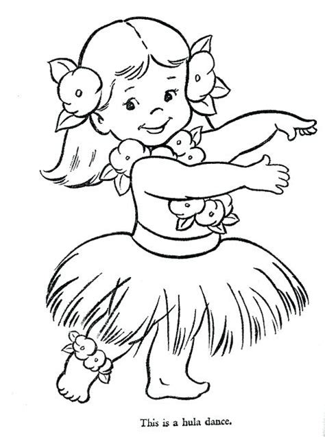 hula coloring pages  getdrawings