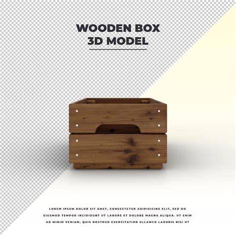 premium psd wooden box