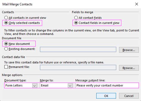 mail merge  outlook send bulk email individually