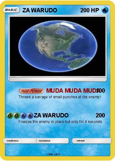 pokemon za warudo   muda muda muda  pokemon card