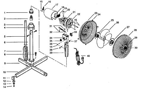 hunter fan white  stand fan parts diagram fun  games