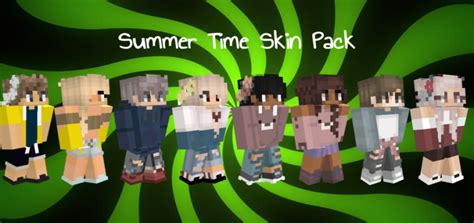 summertime skinpack mc skin packs minecraftsus