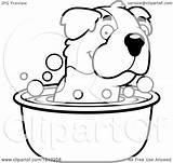 Dog Bernard Clipart St Bath Taking Royalty Cory Thoman Vector Cartoon 2021 sketch template