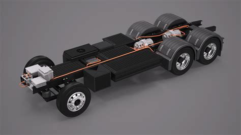 electric truck chassis model turbosquid