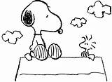 Pages Coloring Peanuts Getcolorings Woodstock Snoopy sketch template